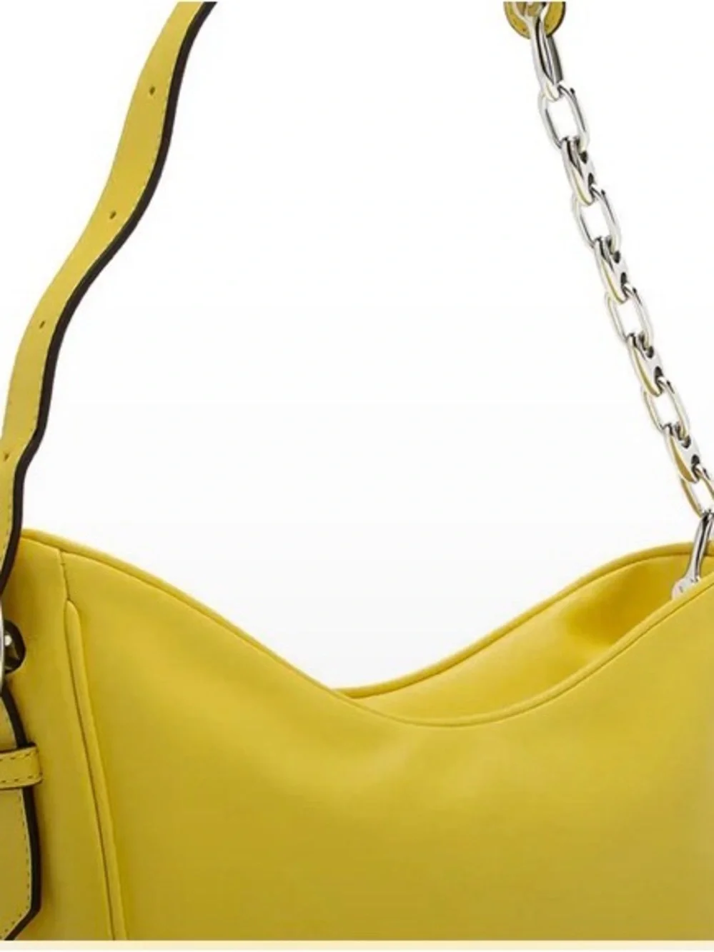 Marc Jacobs Yellow Leather Shoulder Tote with Logo - Picture 8 of 10